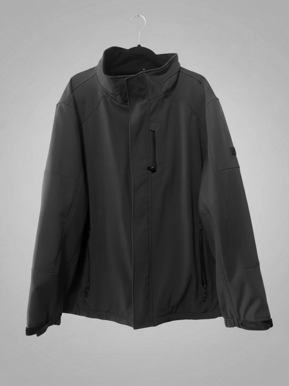Calvin Klein Men's Grey Fleece-Lined Softshell Jacket